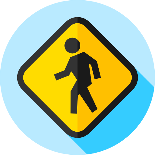 Pedestrian Flat Circular Flat icon