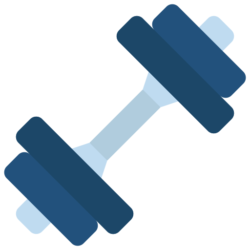 Dumbbell Juicy Fish Flat icon