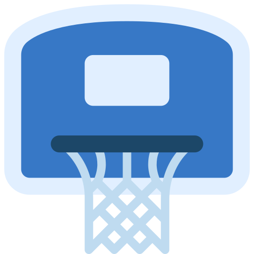 Basketball hoop Juicy Fish Flat icon