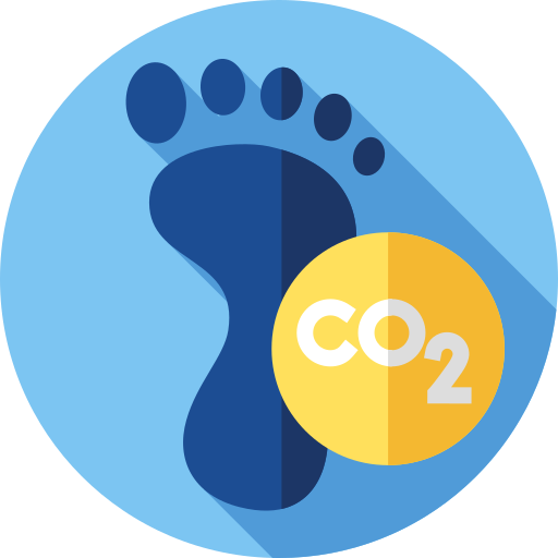 Carbon footprint Flat Circular Flat icon