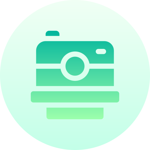 fotocamera istantanea Basic Gradient Circular icona