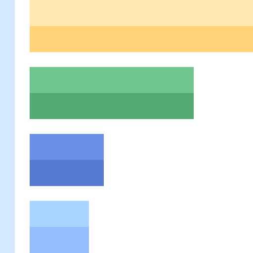 gráfico de barras Basic Straight Flat Ícone