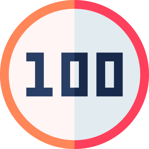 100 Basic Straight Flat icon