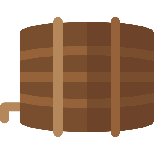barril Basic Rounded Flat Ícone