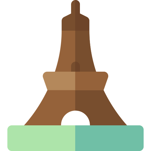 Eiffel tower Basic Rounded Flat icon