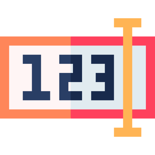 numérico Basic Straight Flat icono