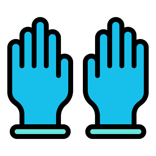 rubberen handschoenen Generic Outline Color icoon