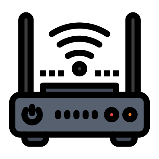 router Flatart Icons Lineal Color icona