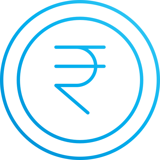 rupia india Generic Gradient icono