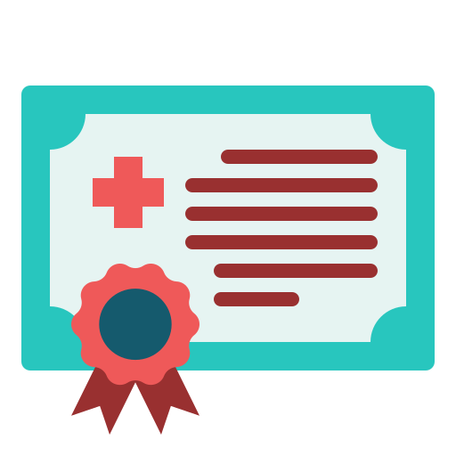 Medical certificate Generic Flat icon