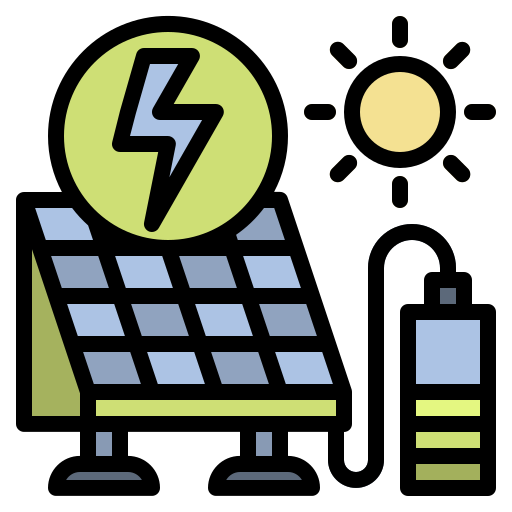 célula solar Generic Outline Color icono