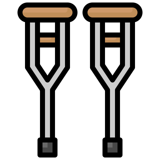 Crutches Surang Lineal Color icon