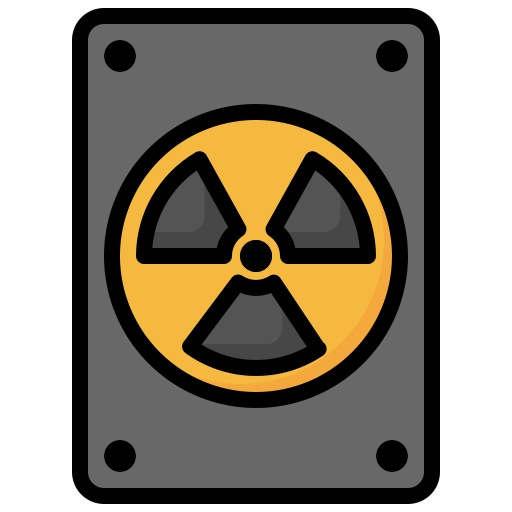nuclear Surang Lineal Color icono