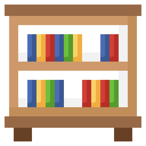 Bookshelf Surang Flat icon