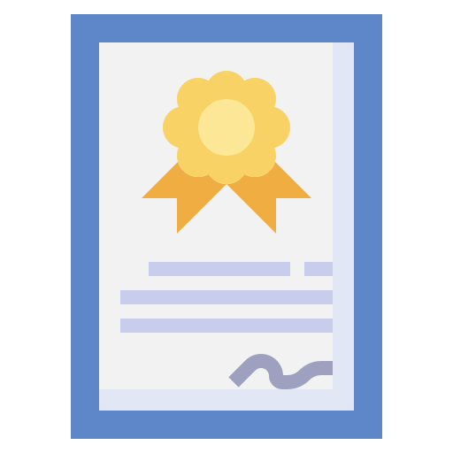 Certificate Surang Flat icon