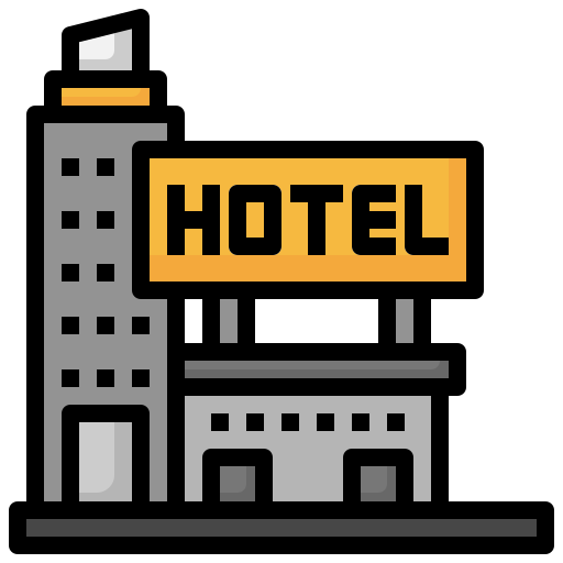 signo de hotel Surang Lineal Color icono