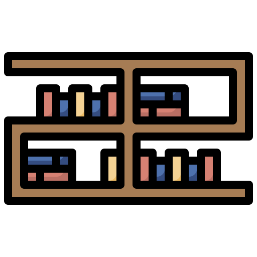 Bookshelf Surang Lineal Color icon