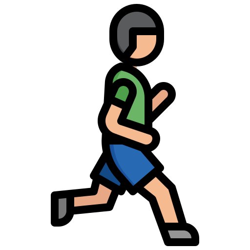jogging Surang Lineal Color ikona