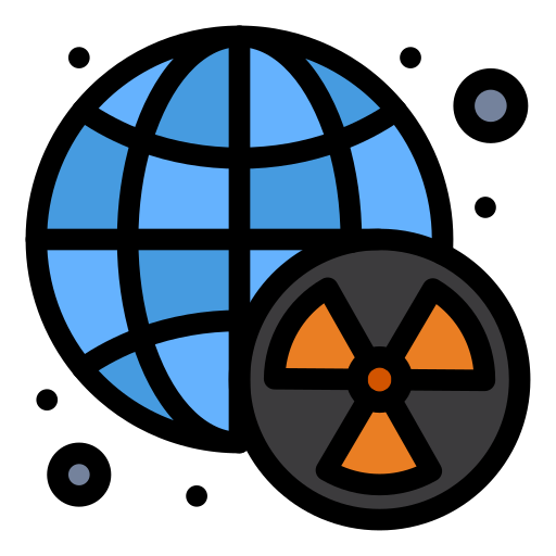radioaktiv Flatart Icons Lineal Color icon