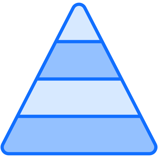 diagramme pyramidal Generic Blue Icône