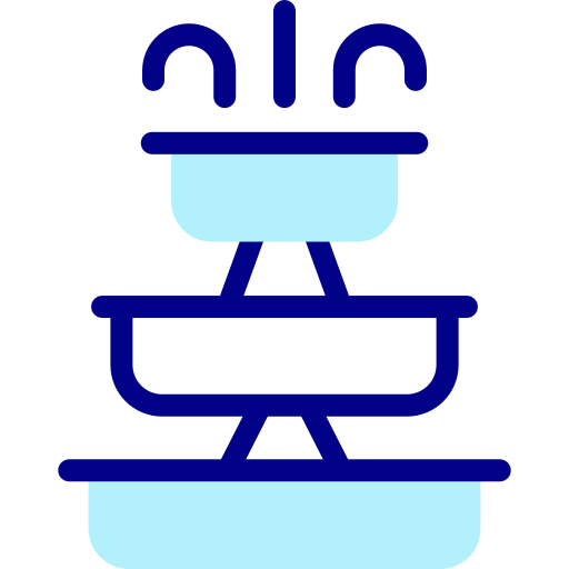 噴水 Detailed Mixed Lineal color icon