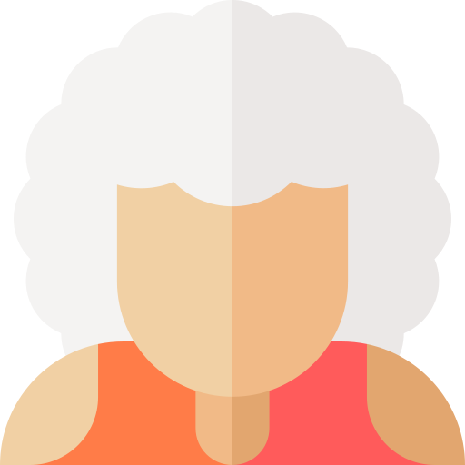 Old woman Basic Straight Flat icon