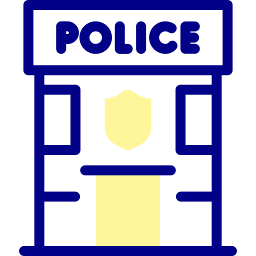 estación de policía Detailed Mixed Lineal color icono