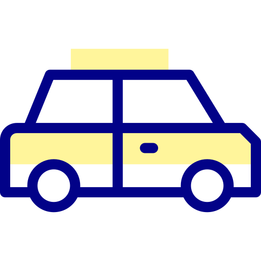 택시 Detailed Mixed Lineal color icon