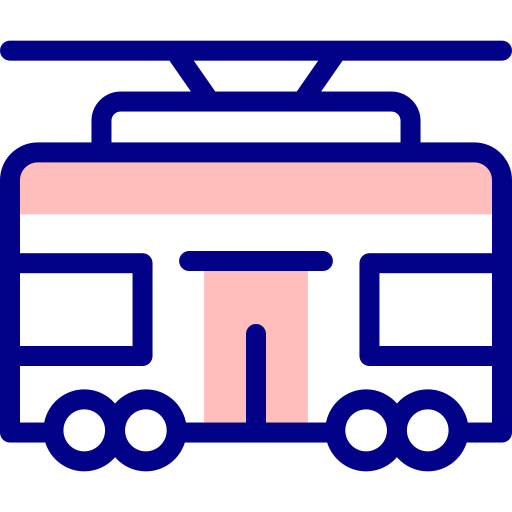 tranvía Detailed Mixed Lineal color icono