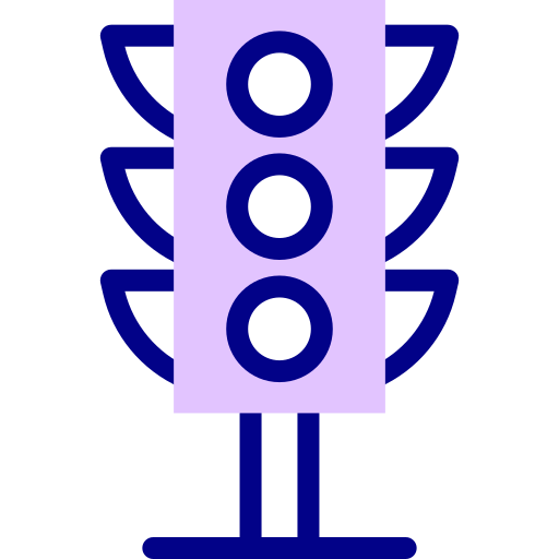 semáforos Detailed Mixed Lineal color icono
