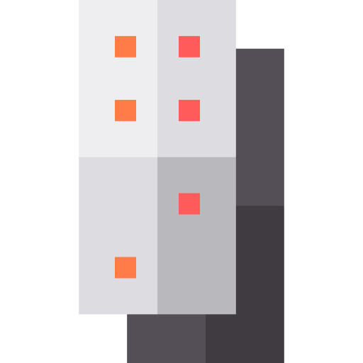 Domino piece Basic Straight Flat icon