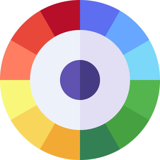 círculo de cores Basic Straight Flat Ícone