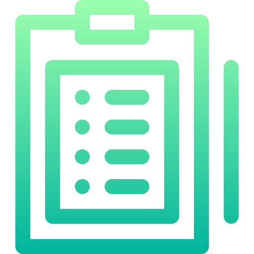 Clipboard Basic Gradient Lineal color icon