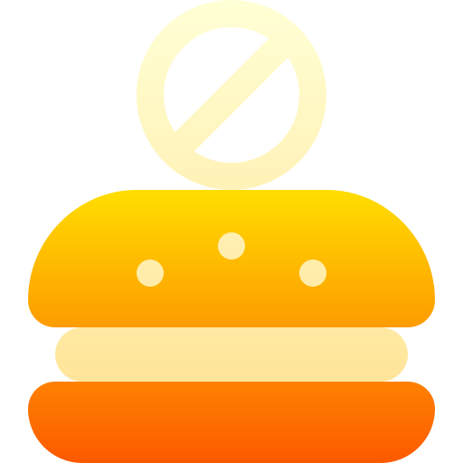 No fast food Basic Gradient Gradient icon