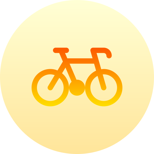 fiets Basic Gradient Circular icoon