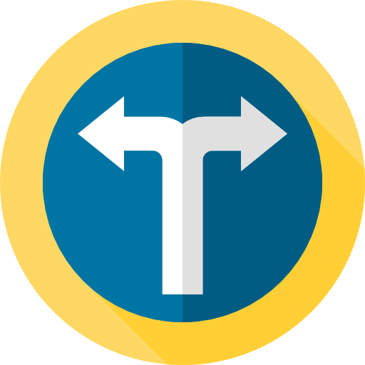 Turn Flat Circular Flat icon