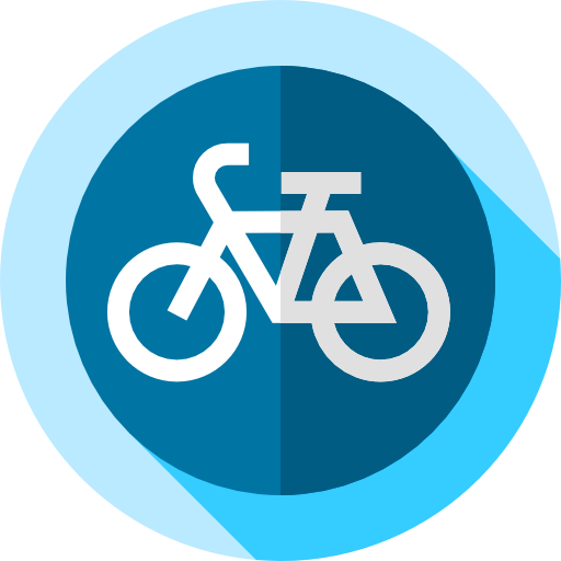 bicicleta Flat Circular Flat icono