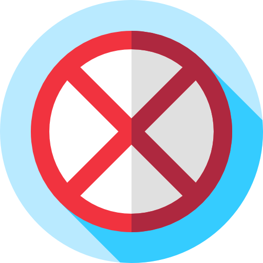 verbot Flat Circular Flat icon