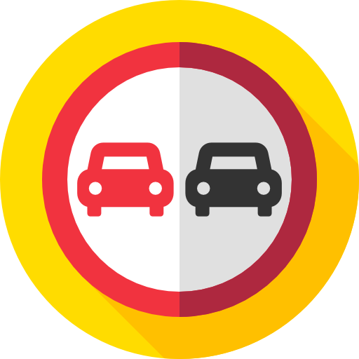 señal de tráfico Flat Circular Flat icono