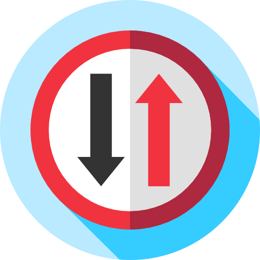 zwei wege Flat Circular Flat icon
