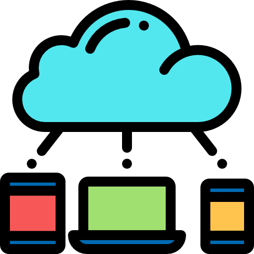 cloud computing Detailed Rounded Lineal color icon