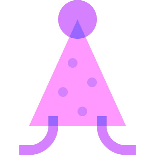 Party hat Basic Sheer Flat icon