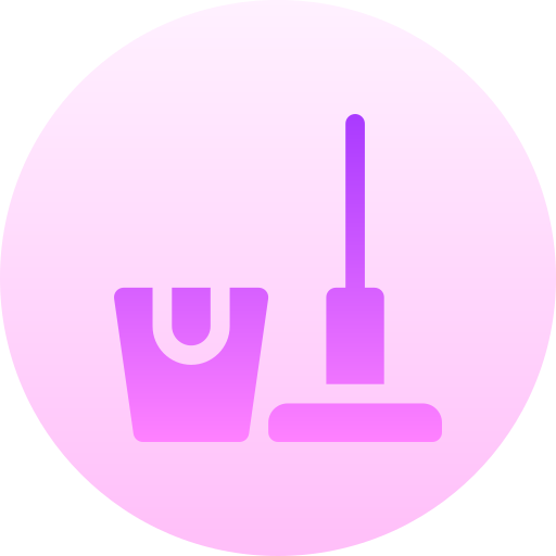청소 Basic Gradient Circular icon