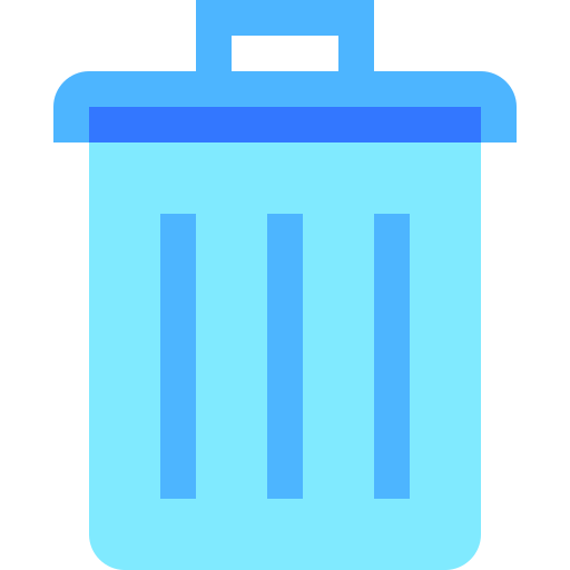 Trash bin Basic Sheer Flat icon