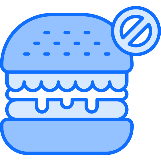 No fast food Generic Blue icon