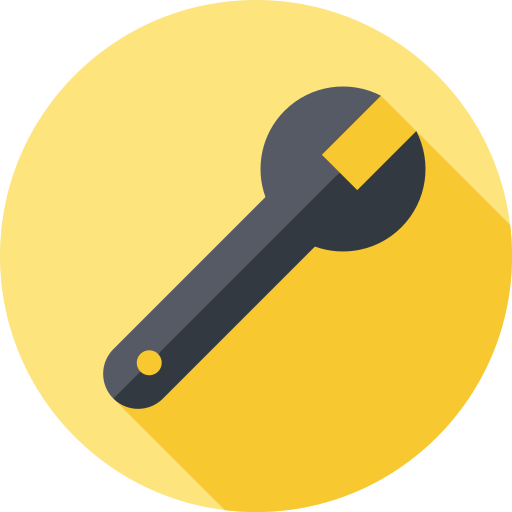 Wrench Flat Circular Flat icon