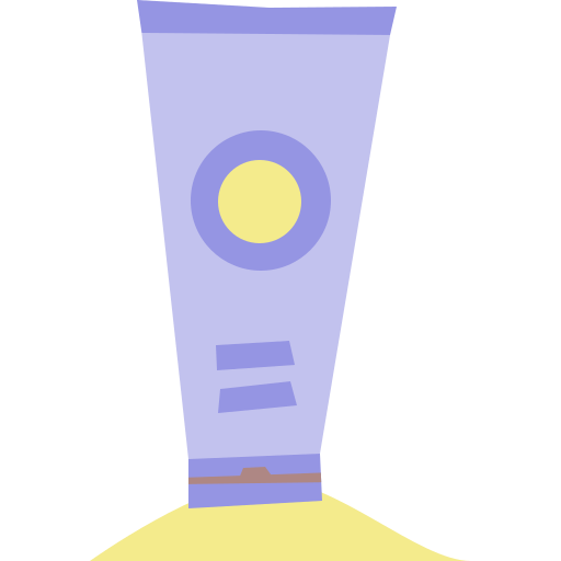 crema solare Cartoon Flat icona