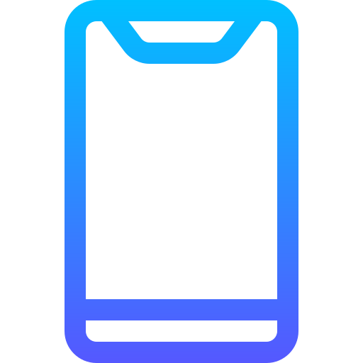 teléfono móvil Basic Gradient Lineal color icono