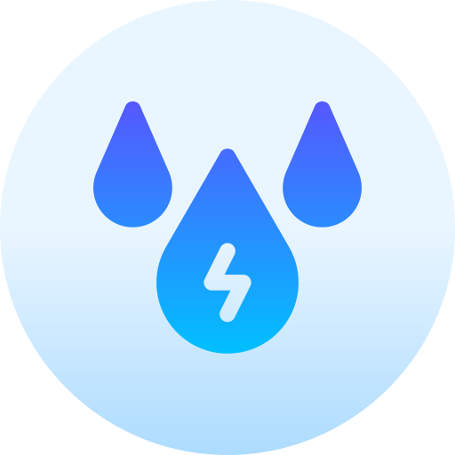 水エネルギー Basic Gradient Circular icon