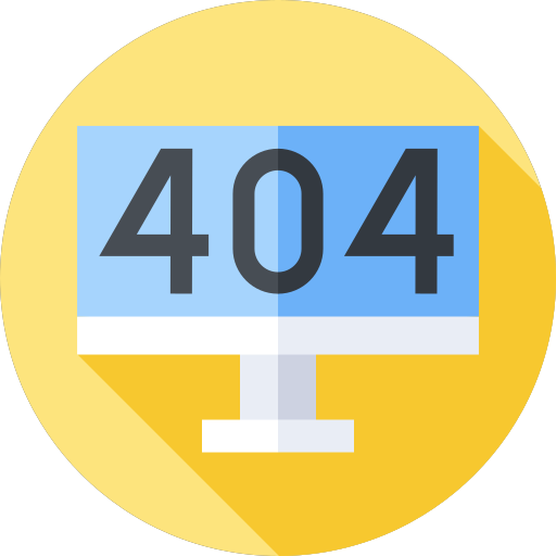 404 error Flat Circular Flat icon